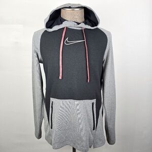 Nike Men's Large Therma- FIT Pullover Training Hoodie (Black/Grey) DD2112-010